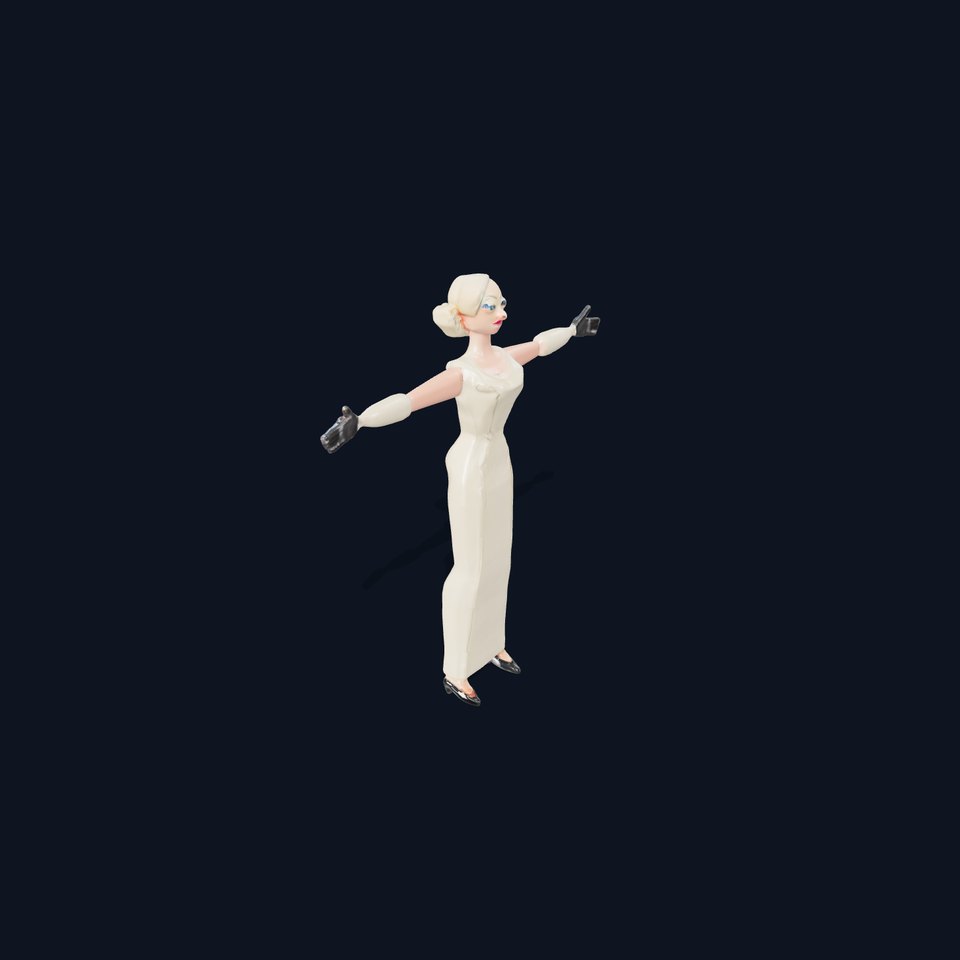 Glamorous Gold Dress model pack